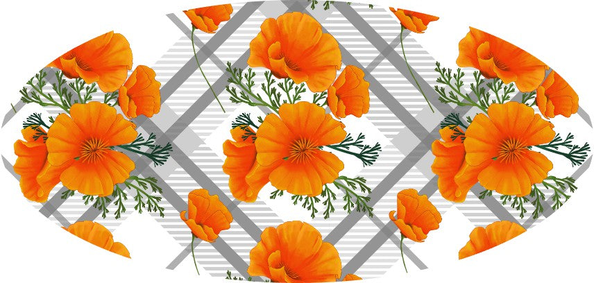 California Poppies Emblem Overlay Decal Set