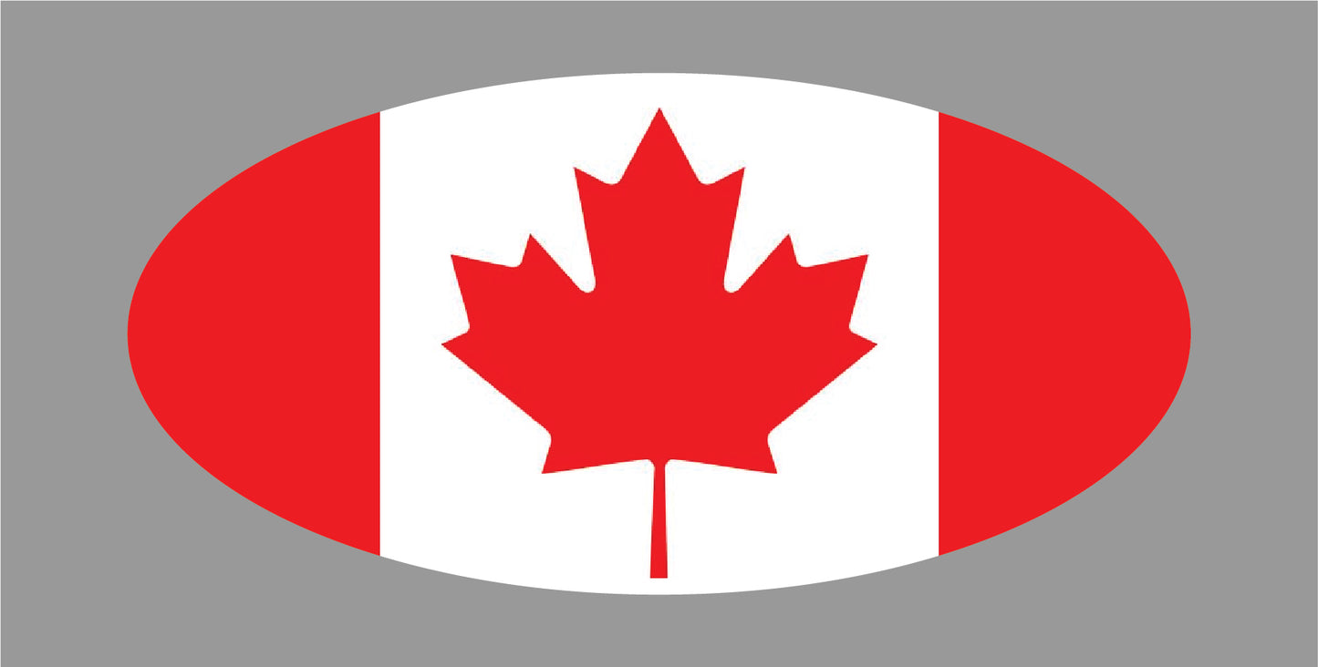 Canada Flag Emblem Overlay Decal Set