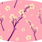 Pink Cherry Blossom Emblem Overlay Decal Set