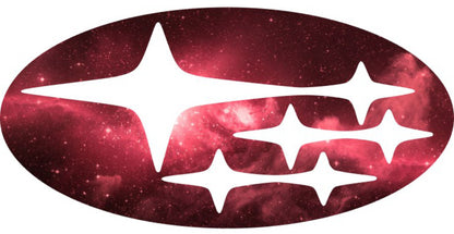 * Red Galaxy (Printed Vinyl) Emblem Overlay Decal Set