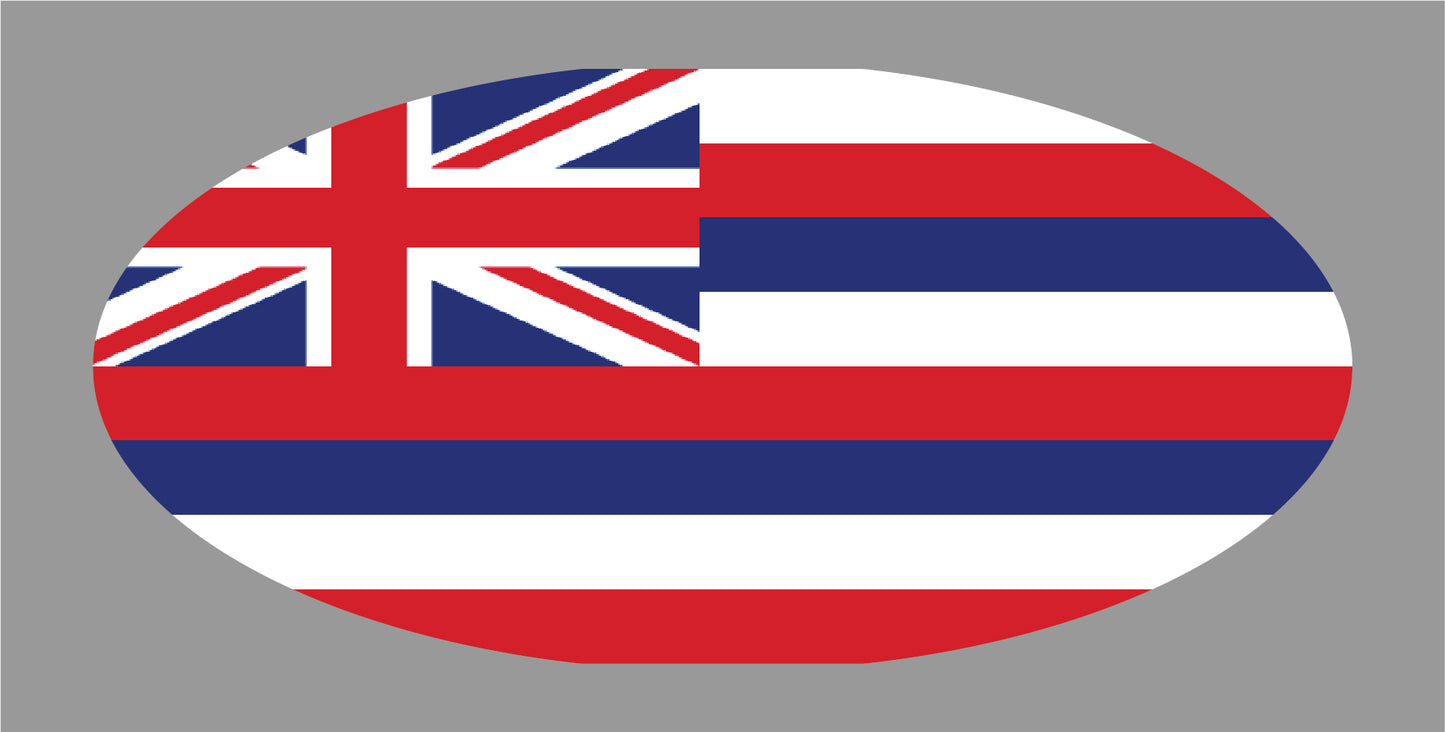 Hawaiian Flag Emblem Overlay Decal Set