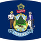 Maine State Flag Emblem Overlay Decal Set