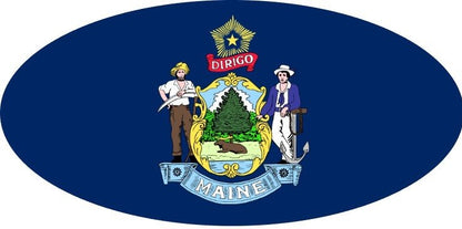 * Maine State Flag (Printed Vinyl) Emblem Overlay Decal Set