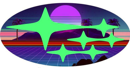 * Retrowave (Printed Vinyl) Emblem Overlay Decal Set