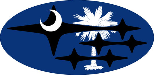 South Carolina Flag (Printed Vinyl) Emblem Overlay Decal Set