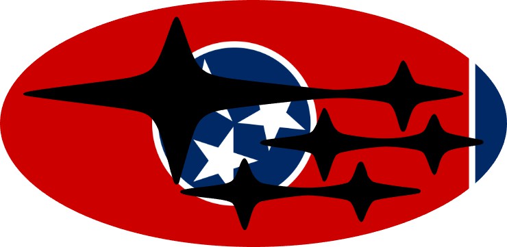 Tennessee Flag Emblem Overlay Decal Set