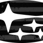 American Flag (Black & Gray) Emblem Overlay Decal Set