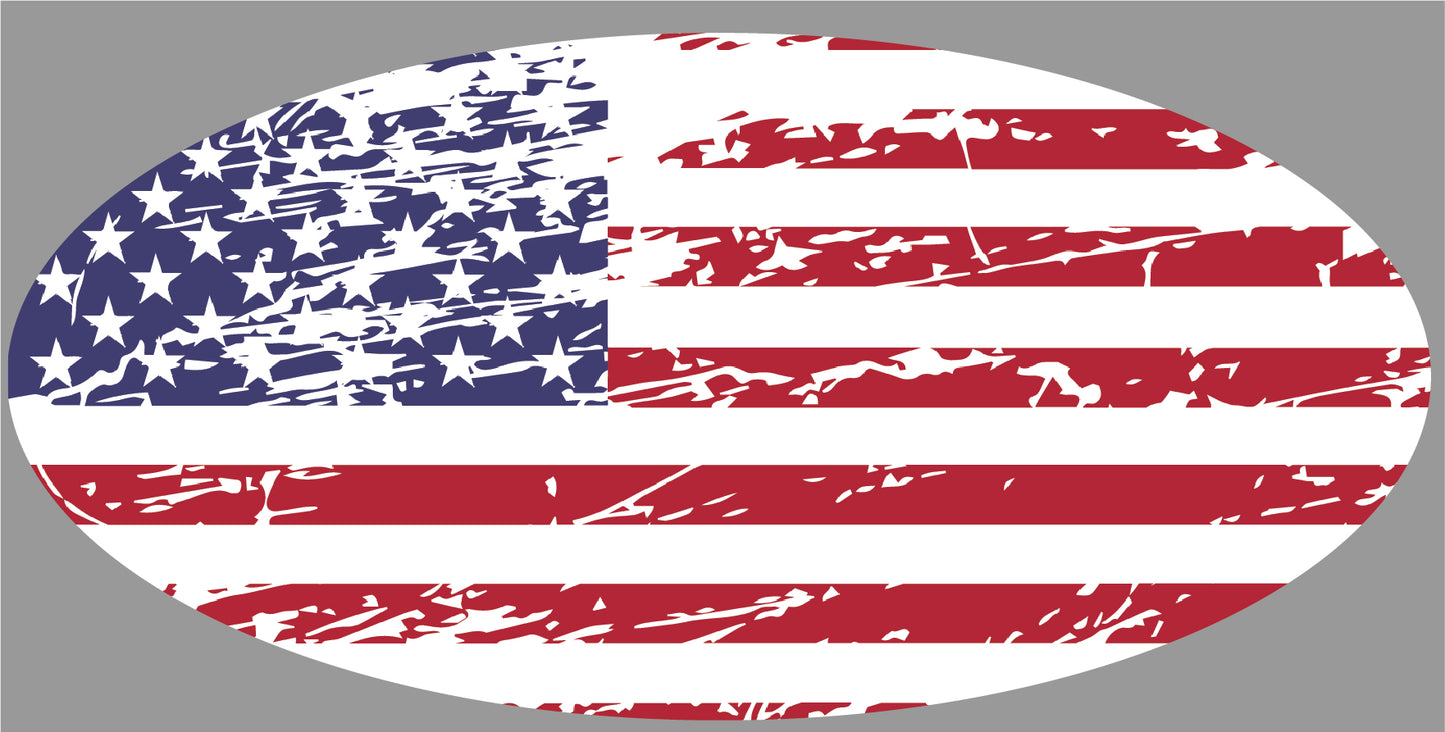 American Flag (Red, White & Blue) Emblem Overlay Decal Set