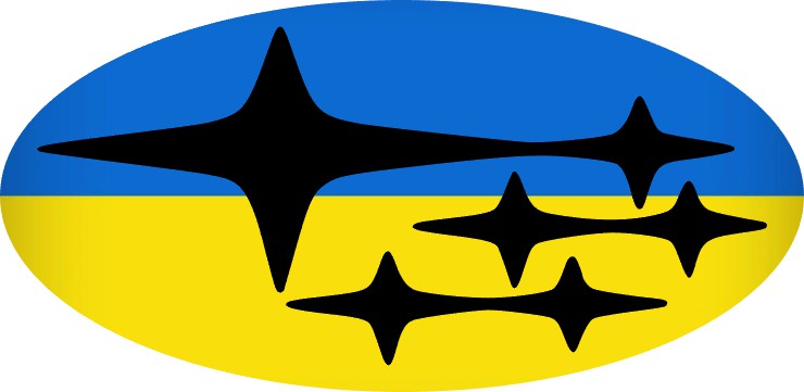 Ukraine Flag Emblem Overlay Decal Set