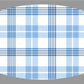 White and Blue Plaid Emblem Overlay Decal Set