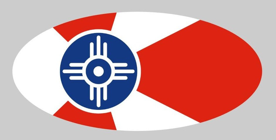 Wichita Flag Emblem Overlay Decal Set