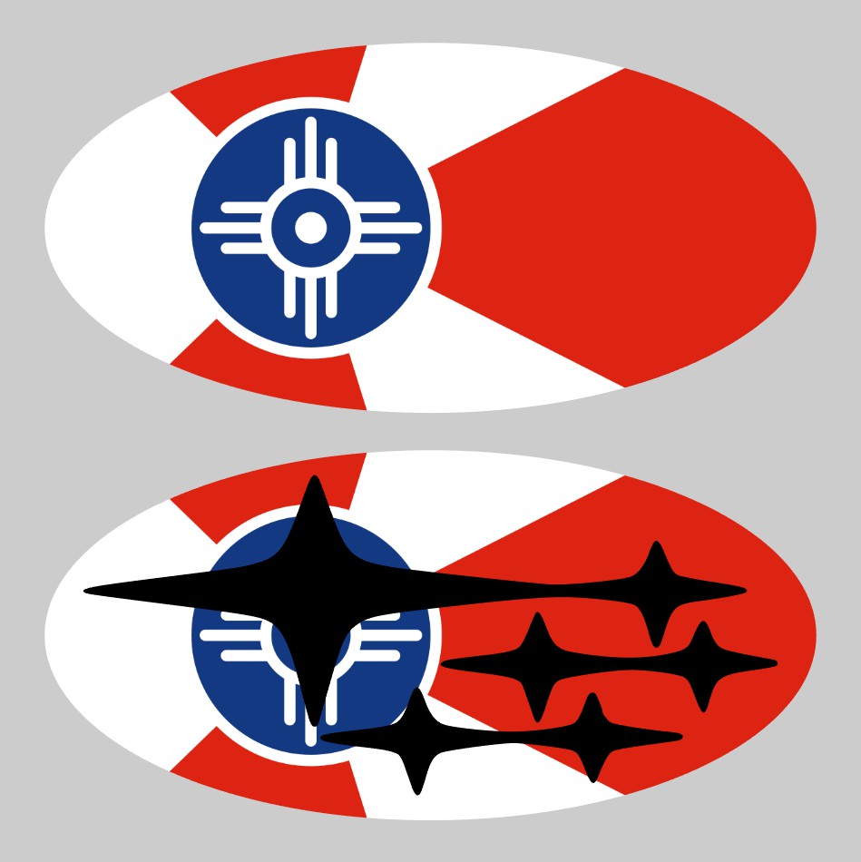 Wichita Flag Emblem Overlay Decal Set Orsini Vinyl & Designs