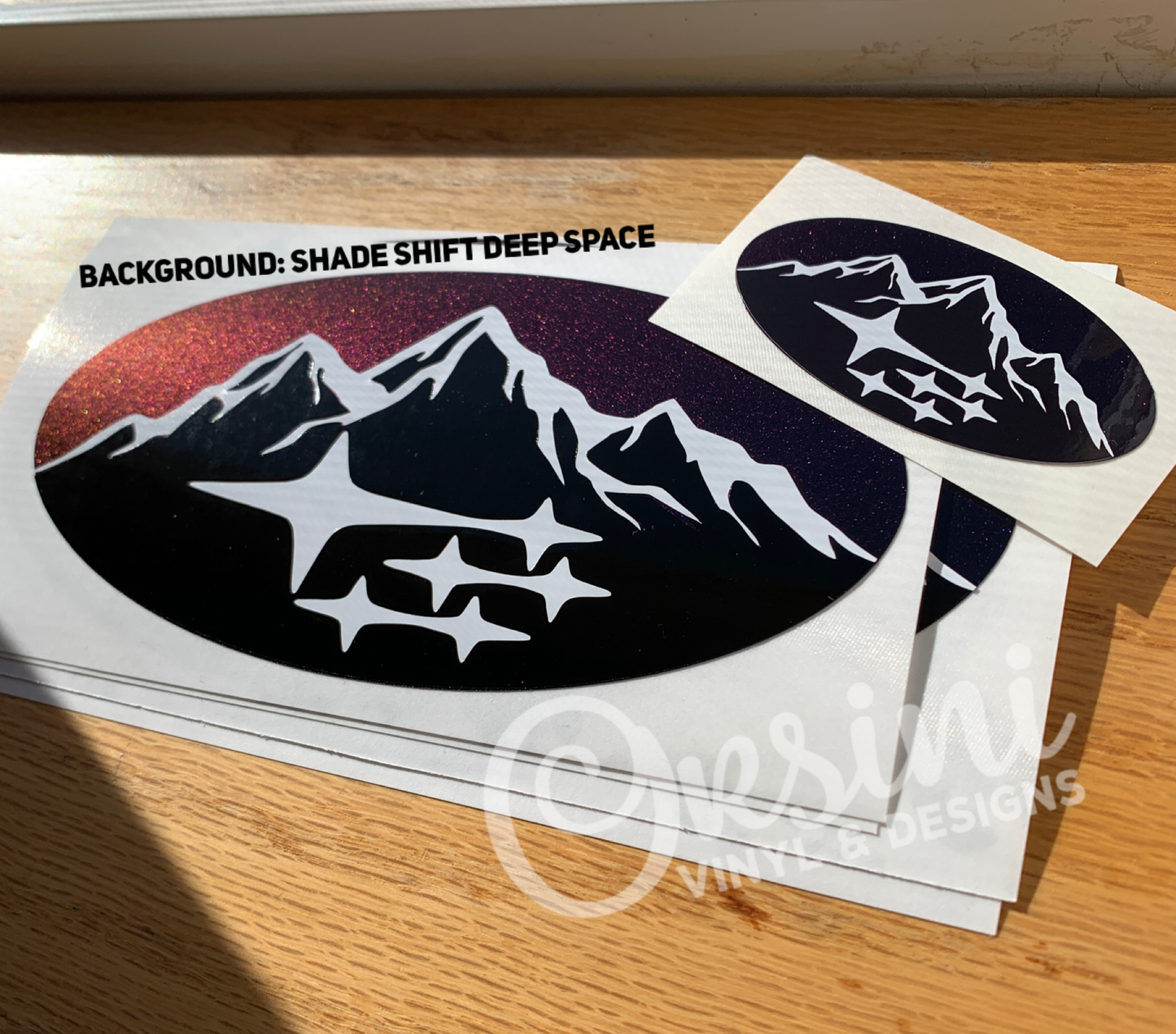 Mountain Design *TWO COLOR*  Emblem Overlay Decal Set