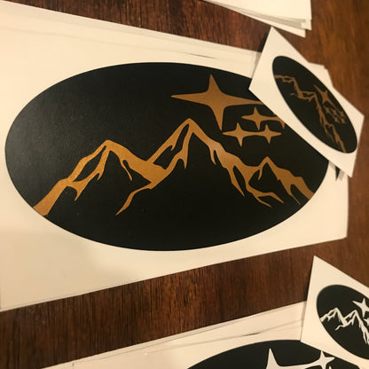 * Mountain Outline #2 Emblem Overlay Decal Set