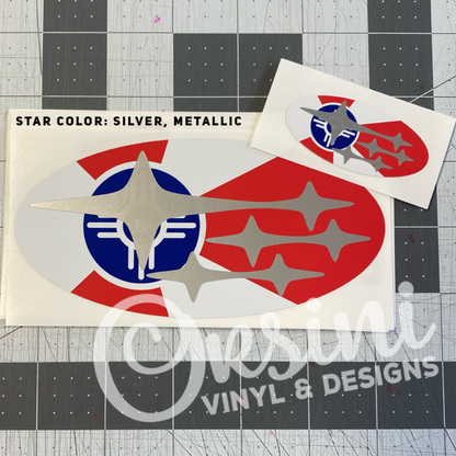 * Wichita Flag (Printed Vinyl) Emblem Overlay Decal Set