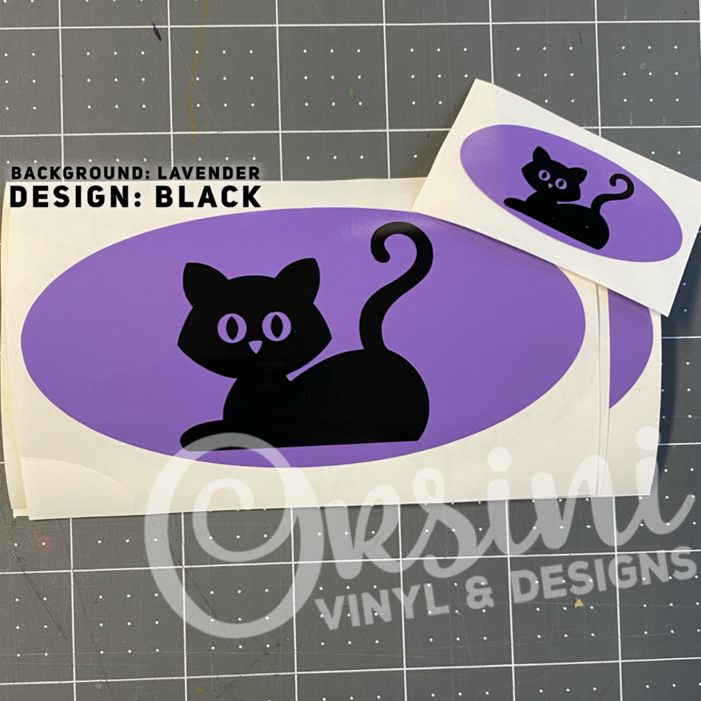 Halloween Cat Emblem Overlay Decal Set