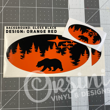 * Bear in Trees Emblem Overlay Decal Set