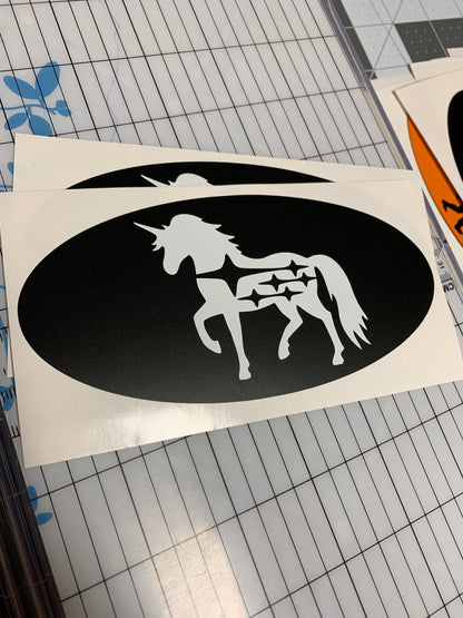 * Unicorn Emblem Overlay Decal Set