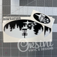 Disc Golf in Trees Emblem Overlay Decal Set