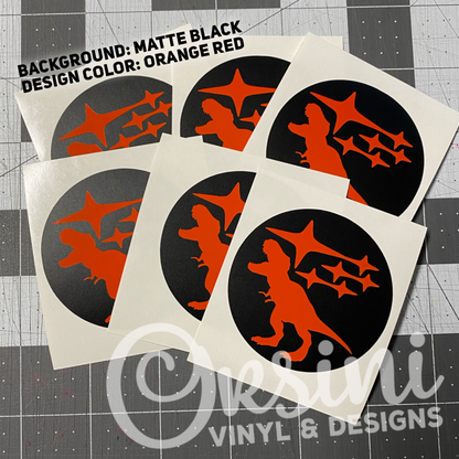 * Wheel Centercap Overlay Decal Set- T-Rex