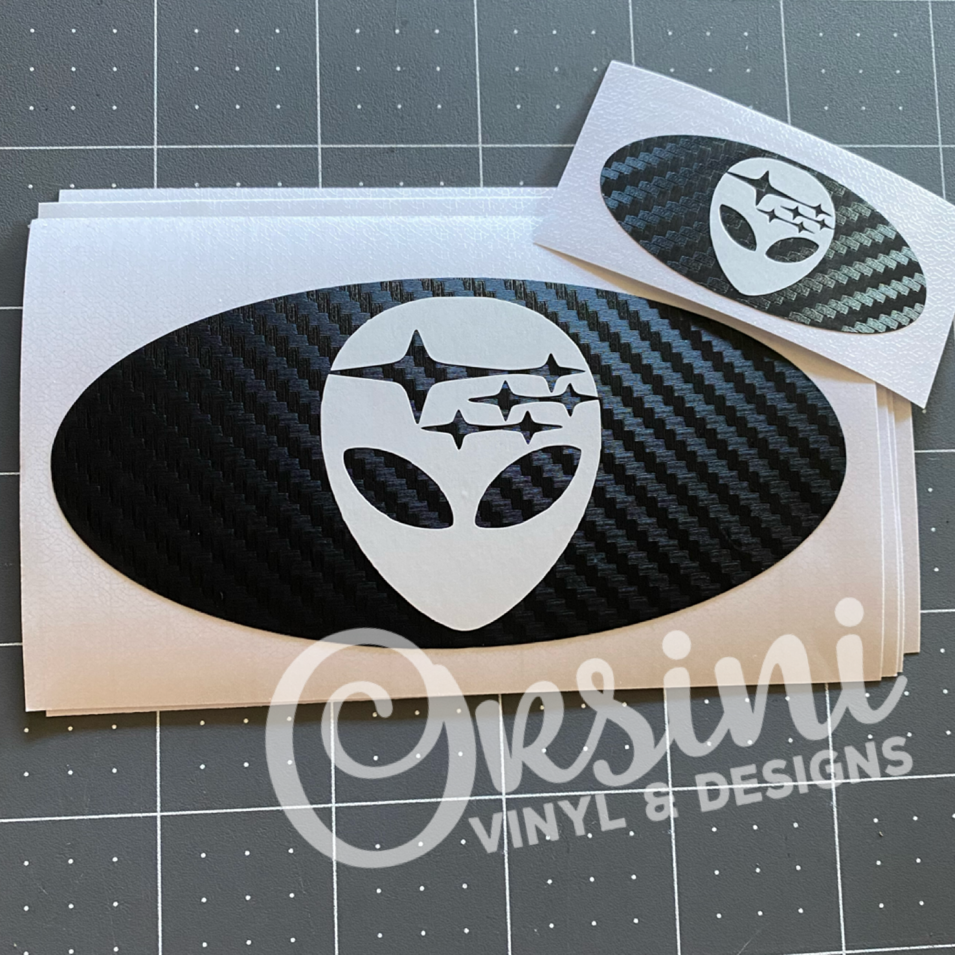 Alien Head with Subaru Stars Emblem Overlay Decal Set – Orsini Vinyl &  Designs