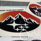 Mountain Design *TWO COLOR*  Emblem Overlay Decal Set