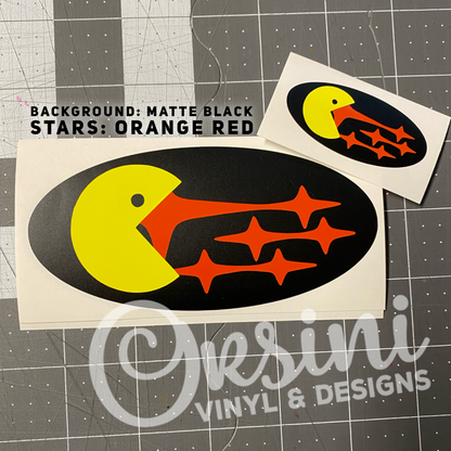 * Pac-Man Eating Stars Emblem Overlay Decal Set