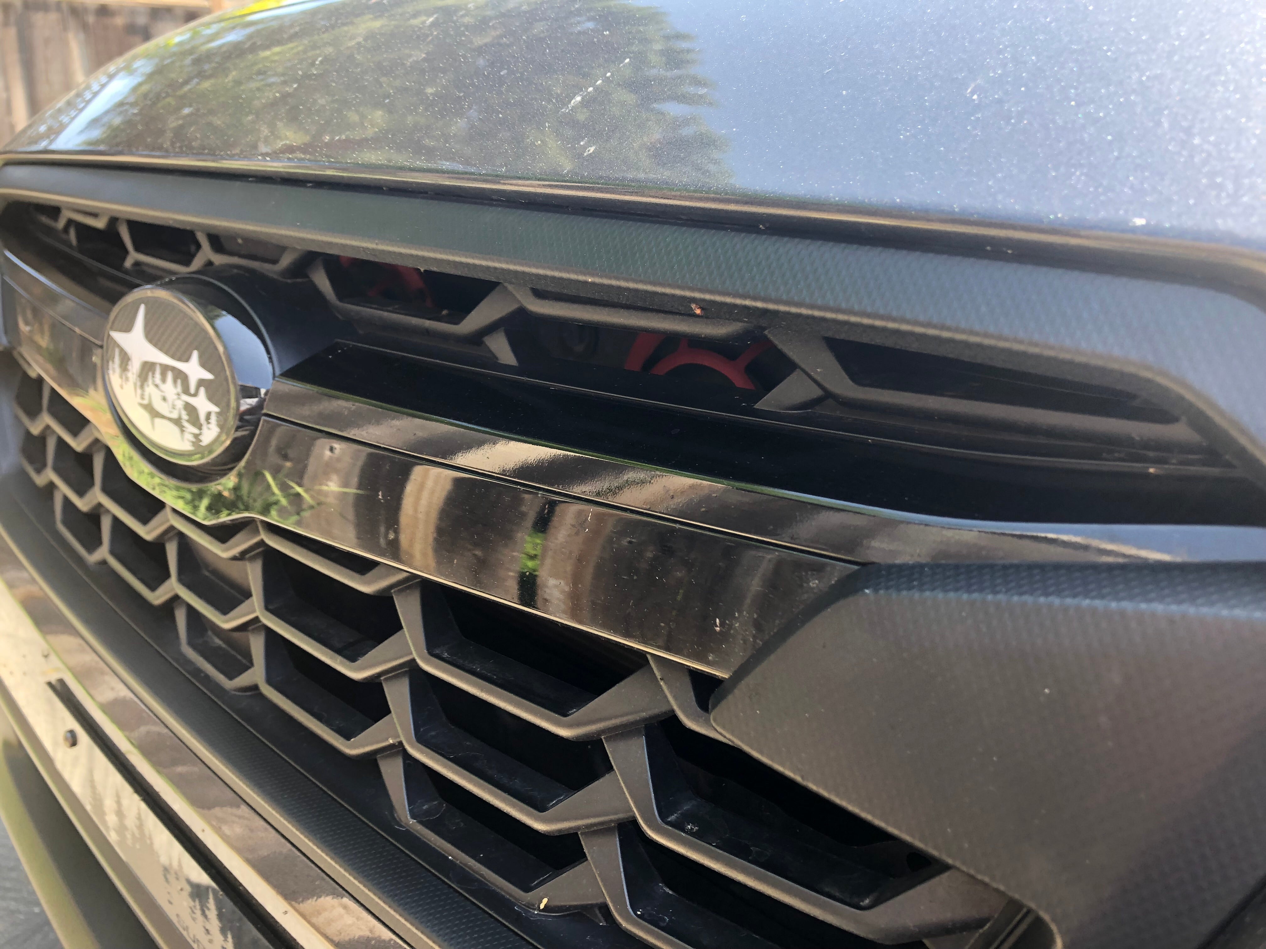 Carbon Fiber Look Front Bumper Grille For 2018-2020 Subaru Crosstrek - Black Upper Grille - KARPAL