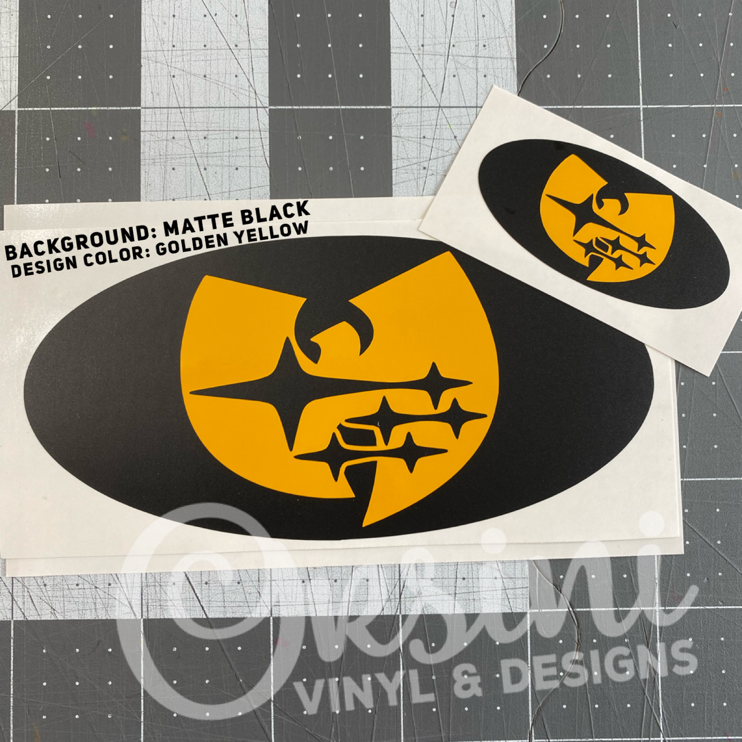 Wu-Tang W & Subaru Stars Emblem Overlay Decal Set