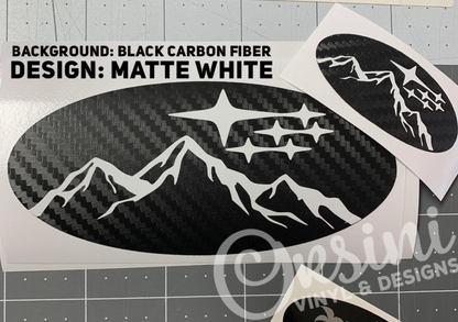 * Mountain Outline #2 Emblem Overlay Decal Set