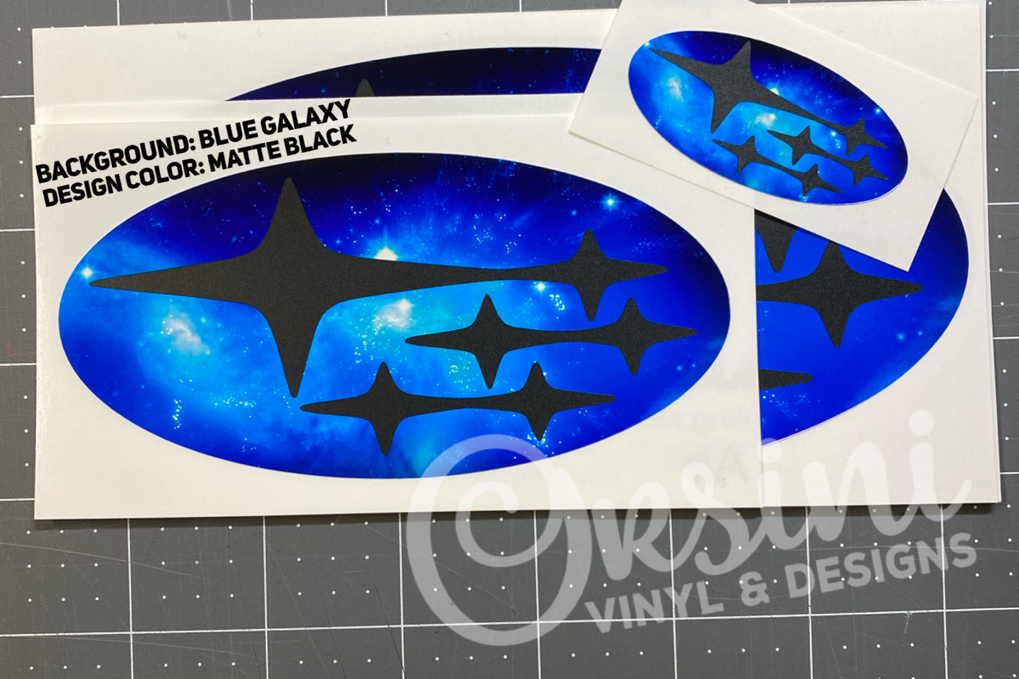 Blue Galaxy Emblem Overlay Decal Set