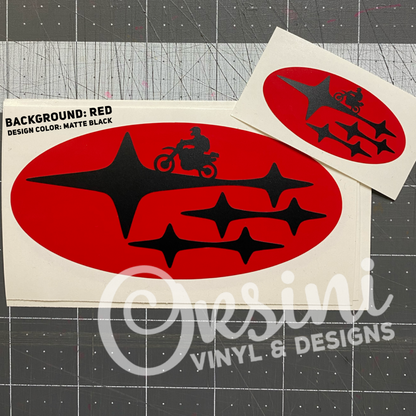 * Motorcycle Rider (Dual Sport/Adventure) Emblem Overlay Decal Set