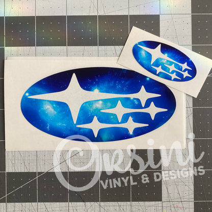 * Blue Galaxy (Printed Vinyl) Emblem Overlay Decal Set