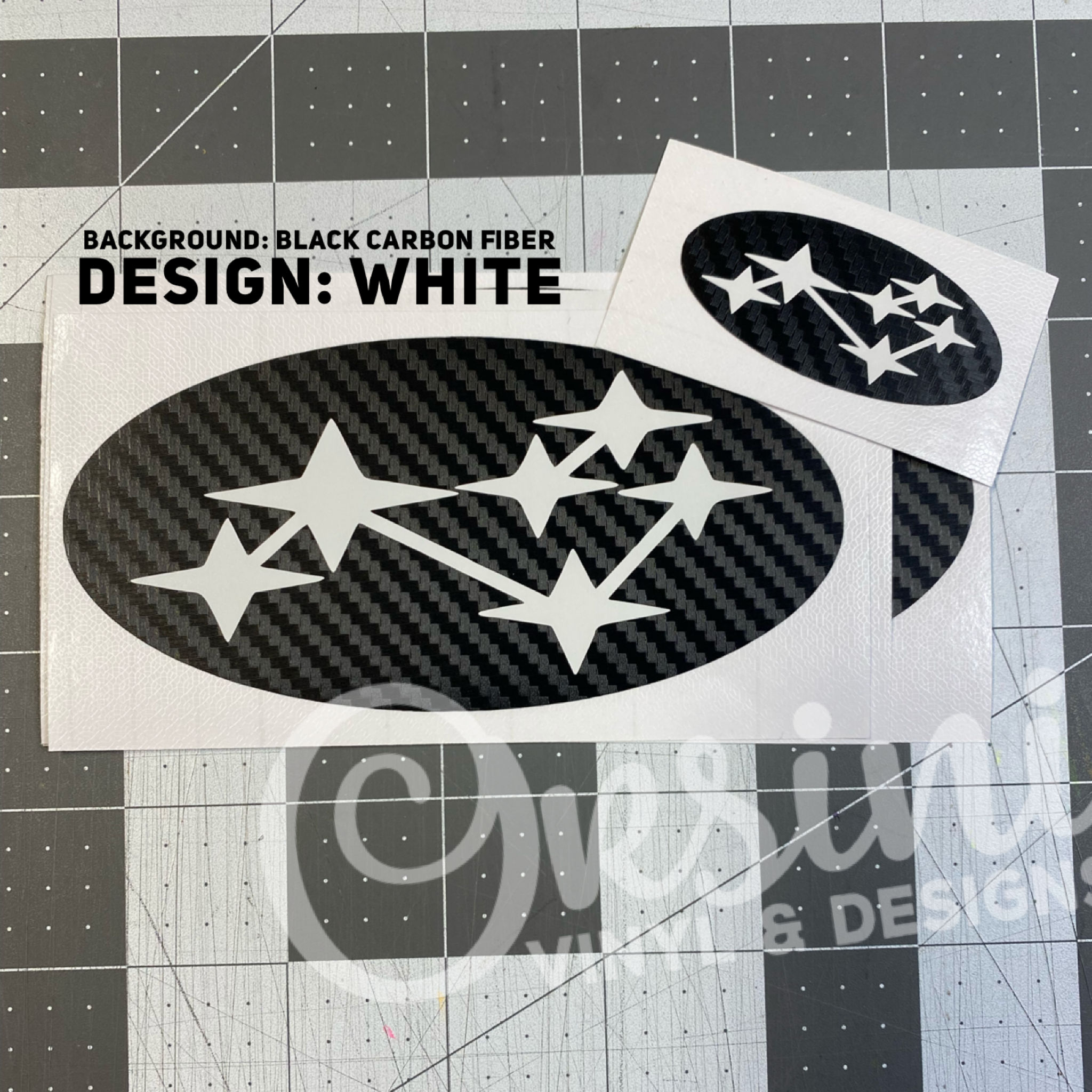 Retro Subaru Star Logo Emblem Overlay Decal Set – Orsini Vinyl & Designs