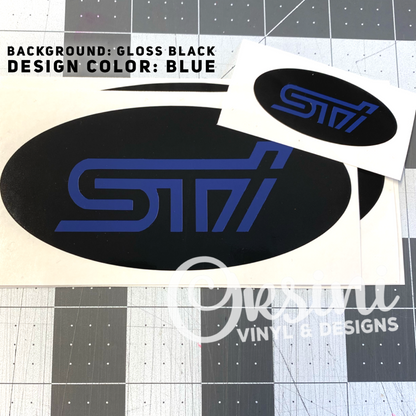 * STi Logo Emblem Overlay Decal Set