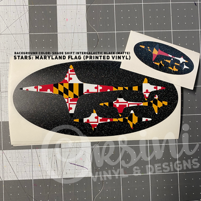 * Maryland Stars (Printed Vinyl) Emblem Overlay Decal Set