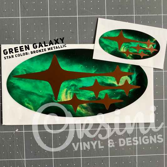 Green Galaxy Emblem Overlay Decal Set