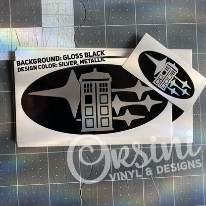 * TARDIS in Stars Emblem Overlay Decal Set