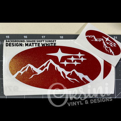 * Mountain Outline #2 Emblem Overlay Decal Set