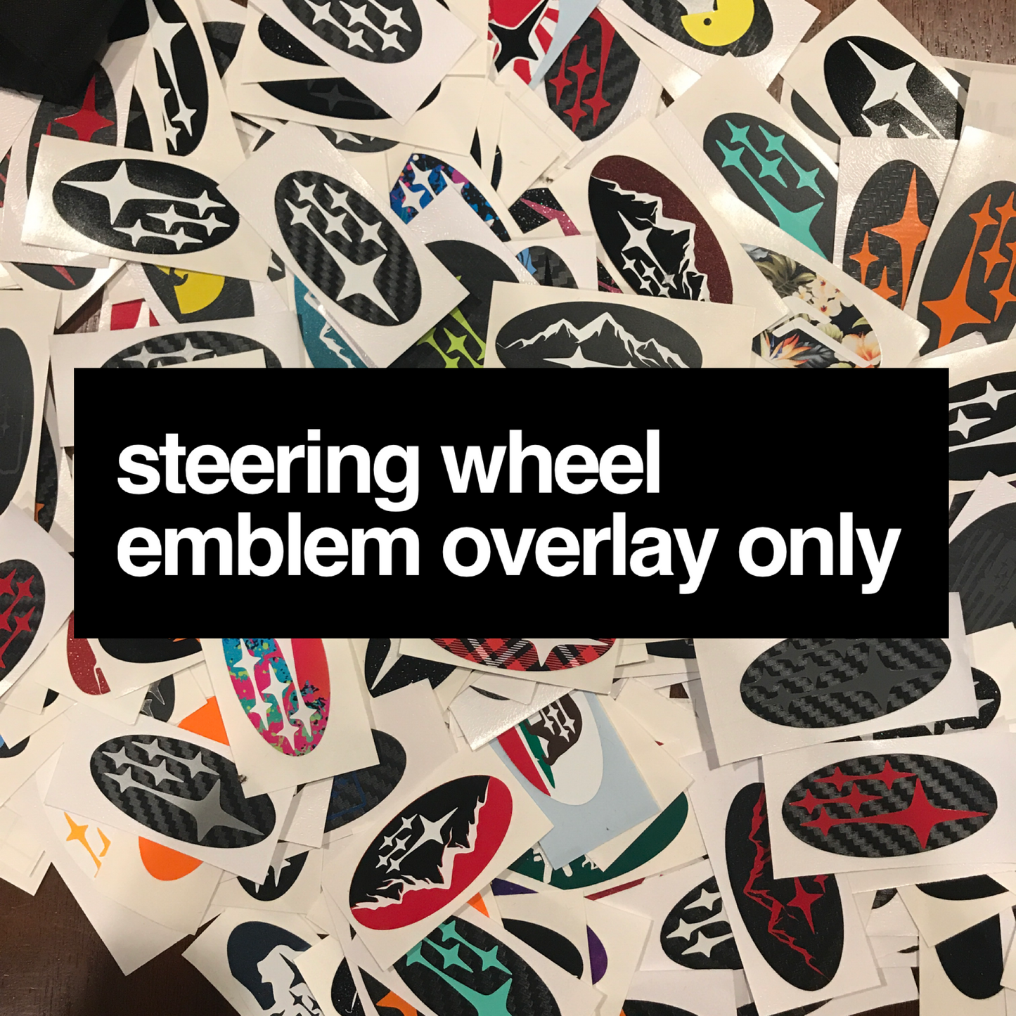 *STEERING WHEEL EMBLEM ONLY* Overlay Decal