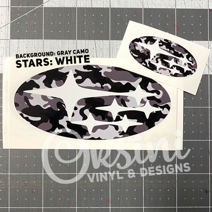 * Camo (Printed Vinyl) Emblem Overlay Decal Set