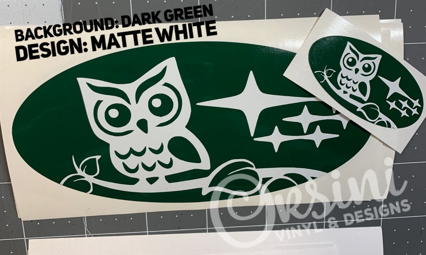 Owl Emblem Overlay Decal Set