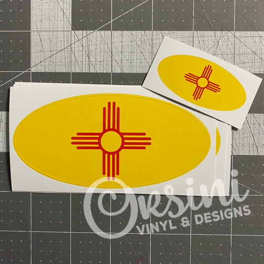 New Mexico State Flag Emblem Overlay Decal Set