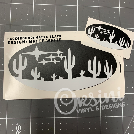 Cactus / Saguaro Emblem Overlay Decal Set