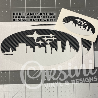 * Portland Skyline Emblem Overlay Decal Set