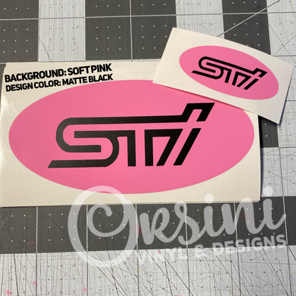 * STi Logo Emblem Overlay Decal Set