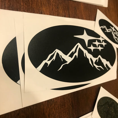 * Mountain Outline #2 Emblem Overlay Decal Set