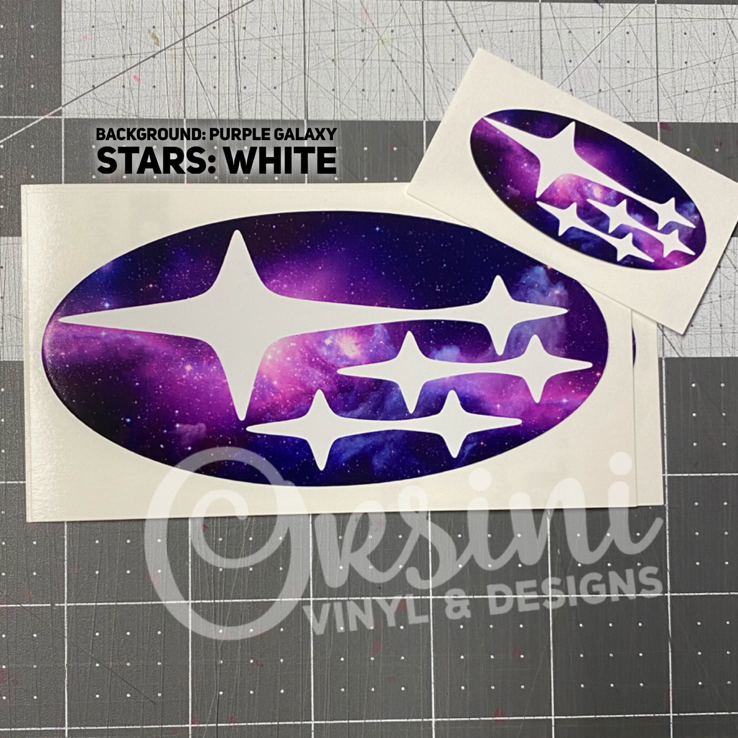 Purple Galaxy (Printed Vinyl) Emblem Overlay Decal Set