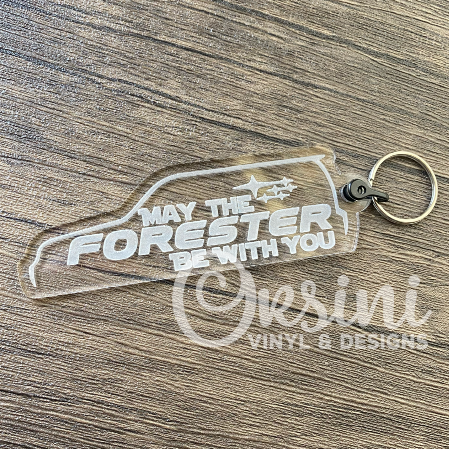 May The Forester Be With You - Clear Acrylic Keychain