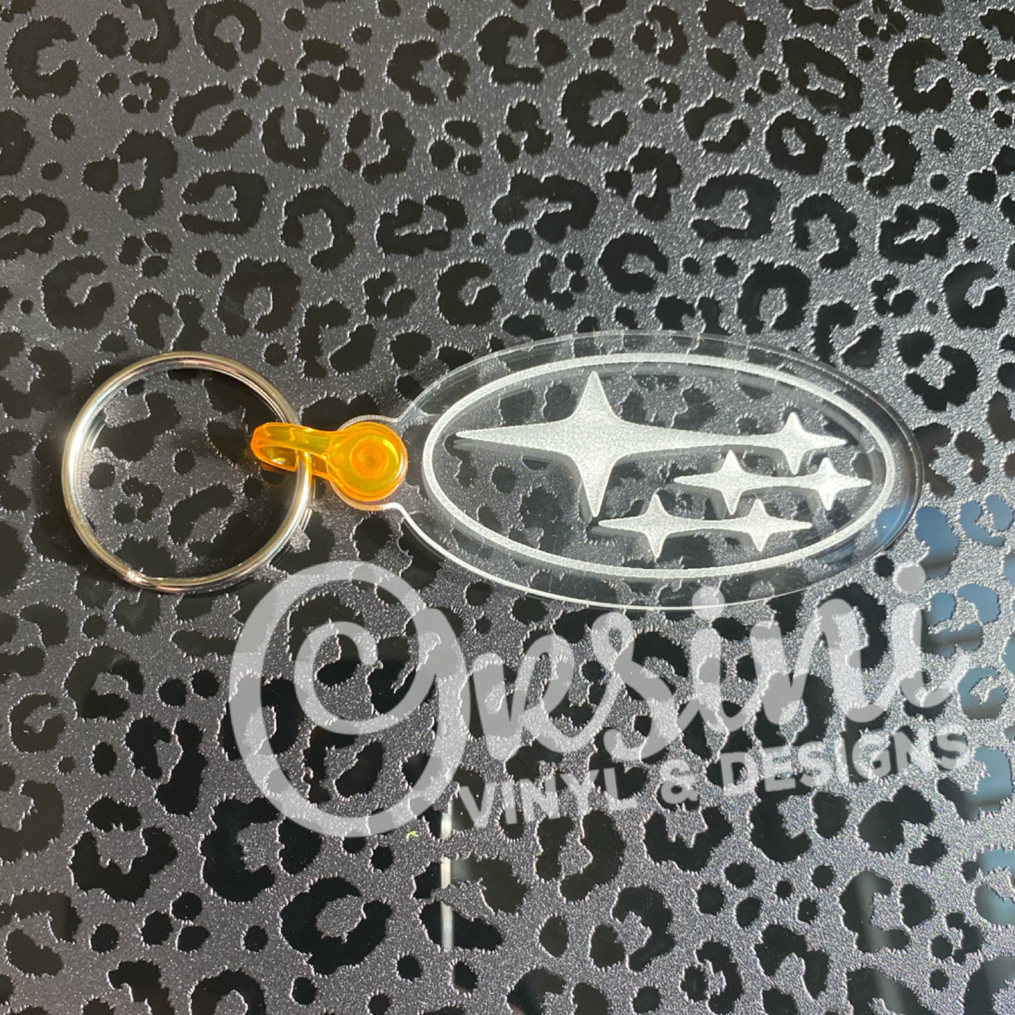 Subaru Stars - Oval Clear Acrylic Keychain
